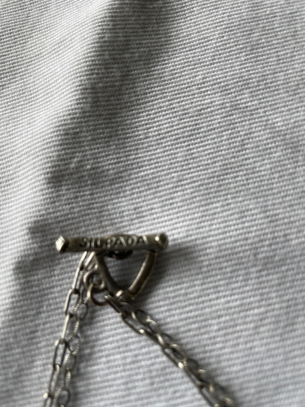 Vintage Silpada Double Stranded Sterling and Pearl Necklace - Picture 4 of 6